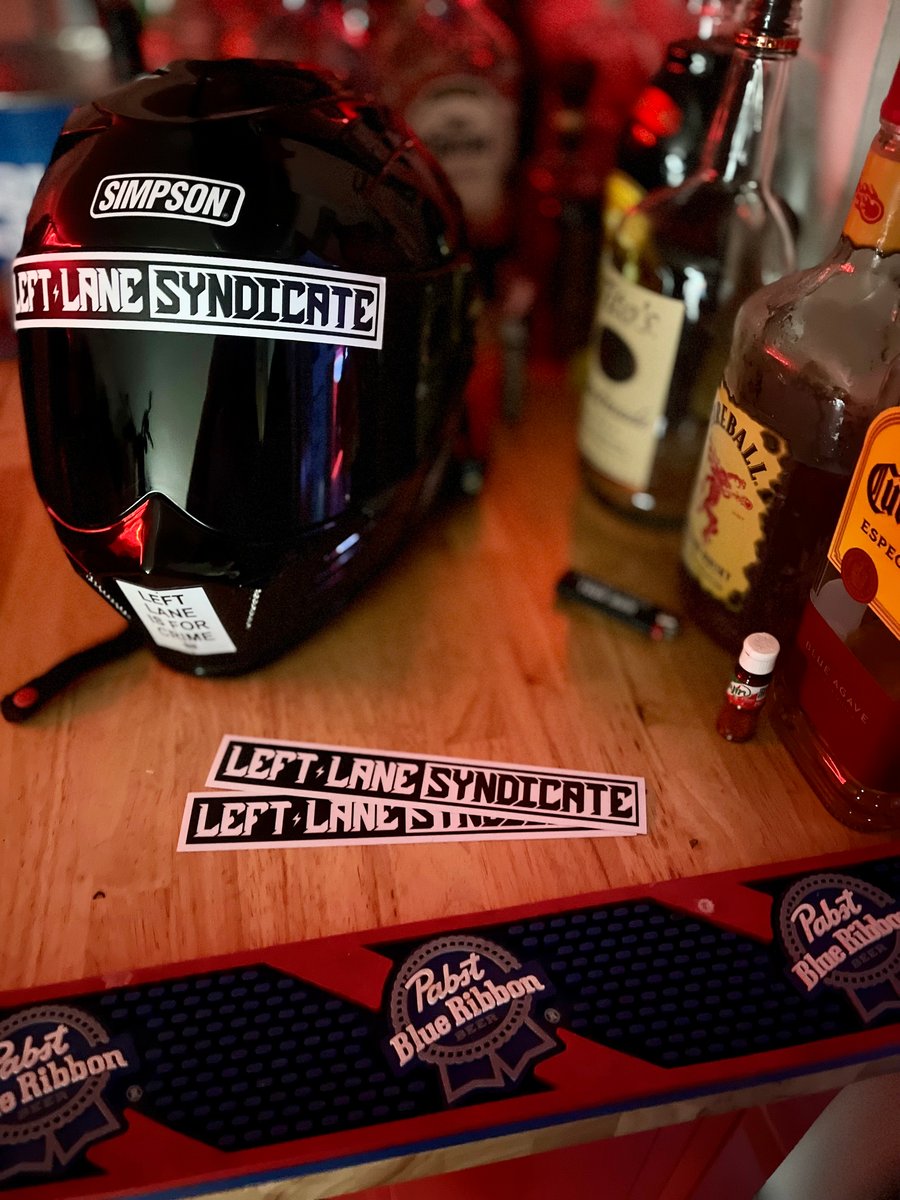 Image of Left Lane Syndicate Visor Stickers Pair