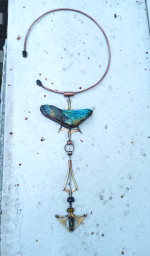 Statement Labradorite necklace 