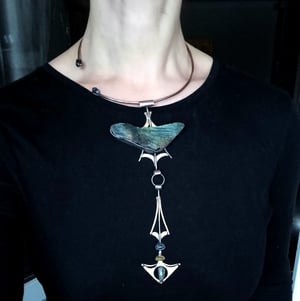 Statement Labradorite necklace 