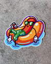 Hot Dog in the Pool - Sticker