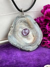 Sapphire Rose ~ Pink Rose-Cut Sapphire set Stone on Stone , Prong Set in Sterling Silver