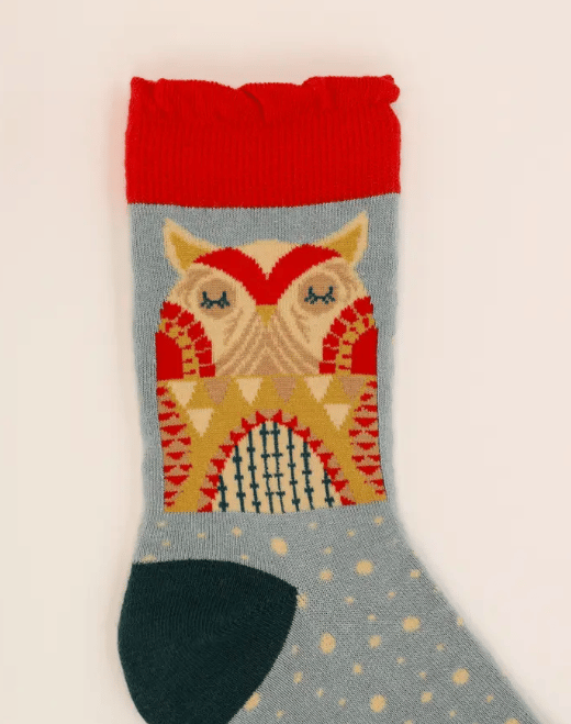 Image of Owl By Moonlight in Ice Crew Socks