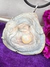 Opal Rose ~ Ethiopian Opal and Natural Chalcedony Rose Necklace, Set in Sterling Silver
