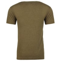 Image 2 of Unisex Tri-Blend T-Shirt / Military Green-Blk