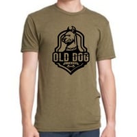 Image 3 of Unisex Tri-Blend T-Shirt / Military Green-Blk