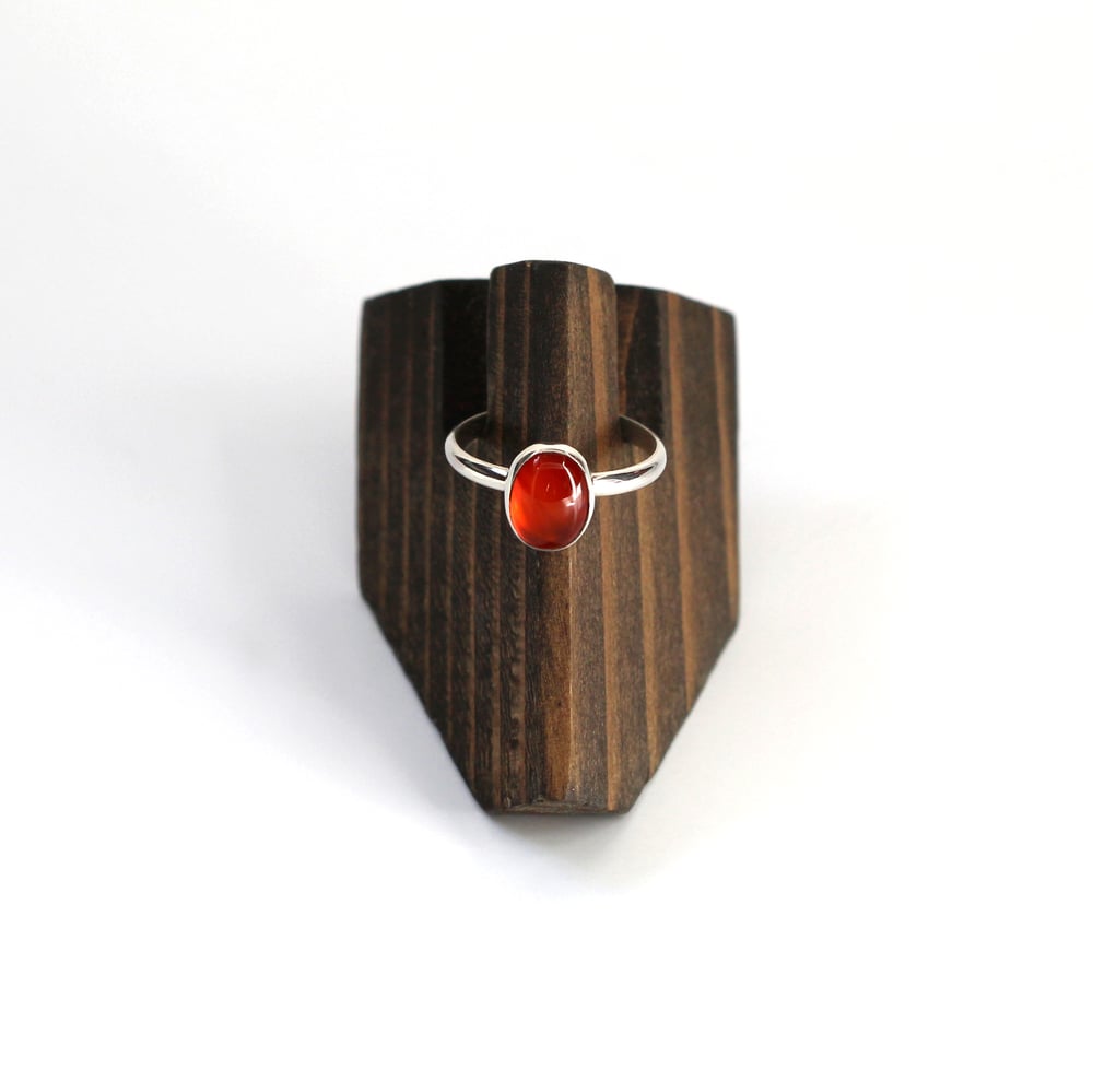 Carnelian Sterling Silver Ring