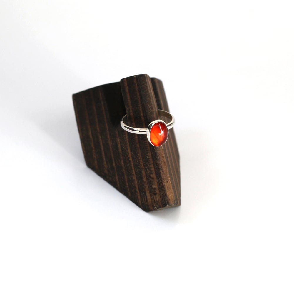 Carnelian Sterling Silver Ring