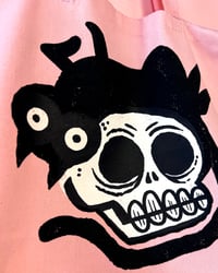 Image 2 of Black Cat on a Skull - Tote