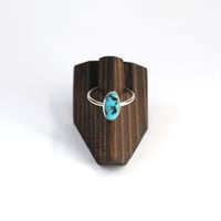 Image 1 of Kingman Turquoise Sterling Silver Ring - Size 8