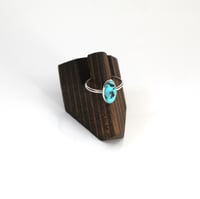 Image 2 of Kingman Turquoise Sterling Silver Ring - Size 8