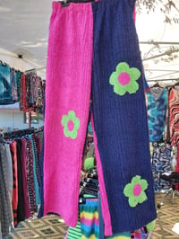 Image 1 of  Flower Pants/shorts Navy/pink with lime flowers