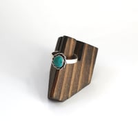 Image 3 of Turquoise Mountain Sterling Silver Ring - Size 7.5
