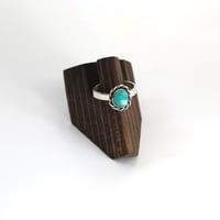 Image 2 of Turquoise Mountain Sterling Silver Ring - Size 7.5