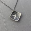 Sterling Silver Hummingbird Tile Necklace