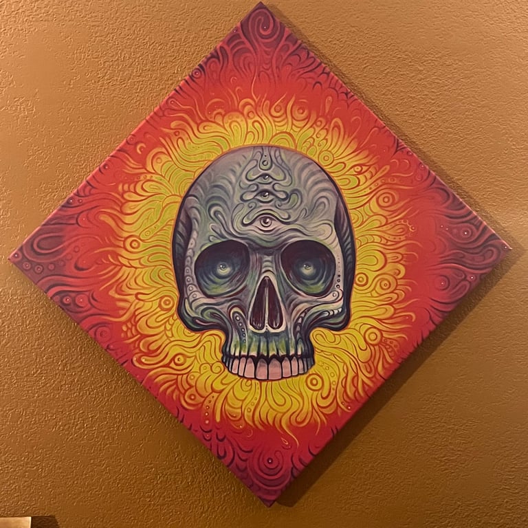 Flow Skull canvas print 24x24” Image 3