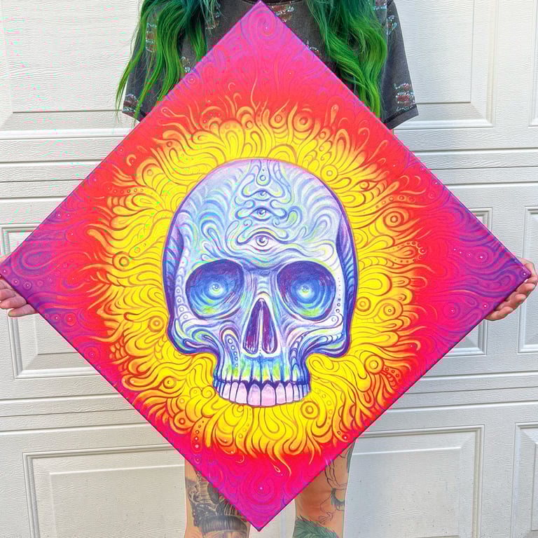 Flow Skull canvas print 24x24”
