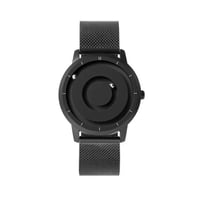 Innovative Magnetic Metal Wrist Watch Fashion Sports Quartz Waterproof Watches - Black w Black Steel