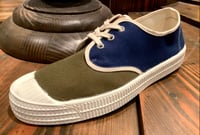 Image 2 of VEGANCRAFT tricolor canvas plimsoll sneaker made in Slovakia 