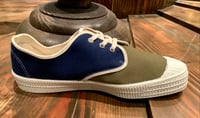 Image 3 of VEGANCRAFT tricolor canvas plimsoll sneaker made in Slovakia 