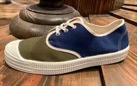 Image 4 of VEGANCRAFT tricolor canvas plimsoll sneaker made in Slovakia 