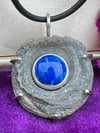  I Love You to the Moon ~ Lapis Lazuli & Natural Chalcedony Necklace, Sterling Setting