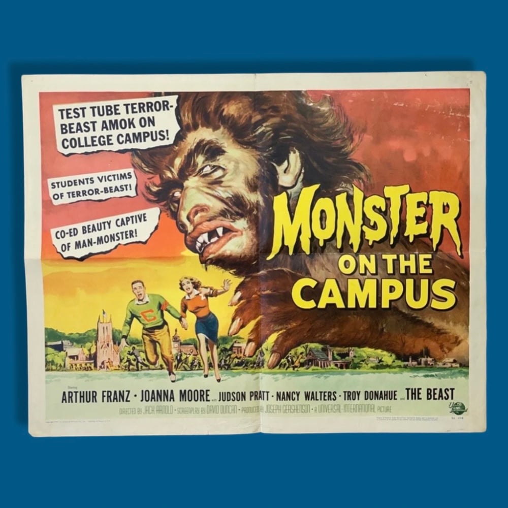 Poster: Monster on Campus - Original 1958 Horror/Sci-Fi Numbered Movie Poster