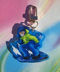 Image 2 of Snowboarder Yato Blue Acrylic Charm