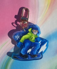 Image 3 of Snowboarder Yato Blue Acrylic Charm