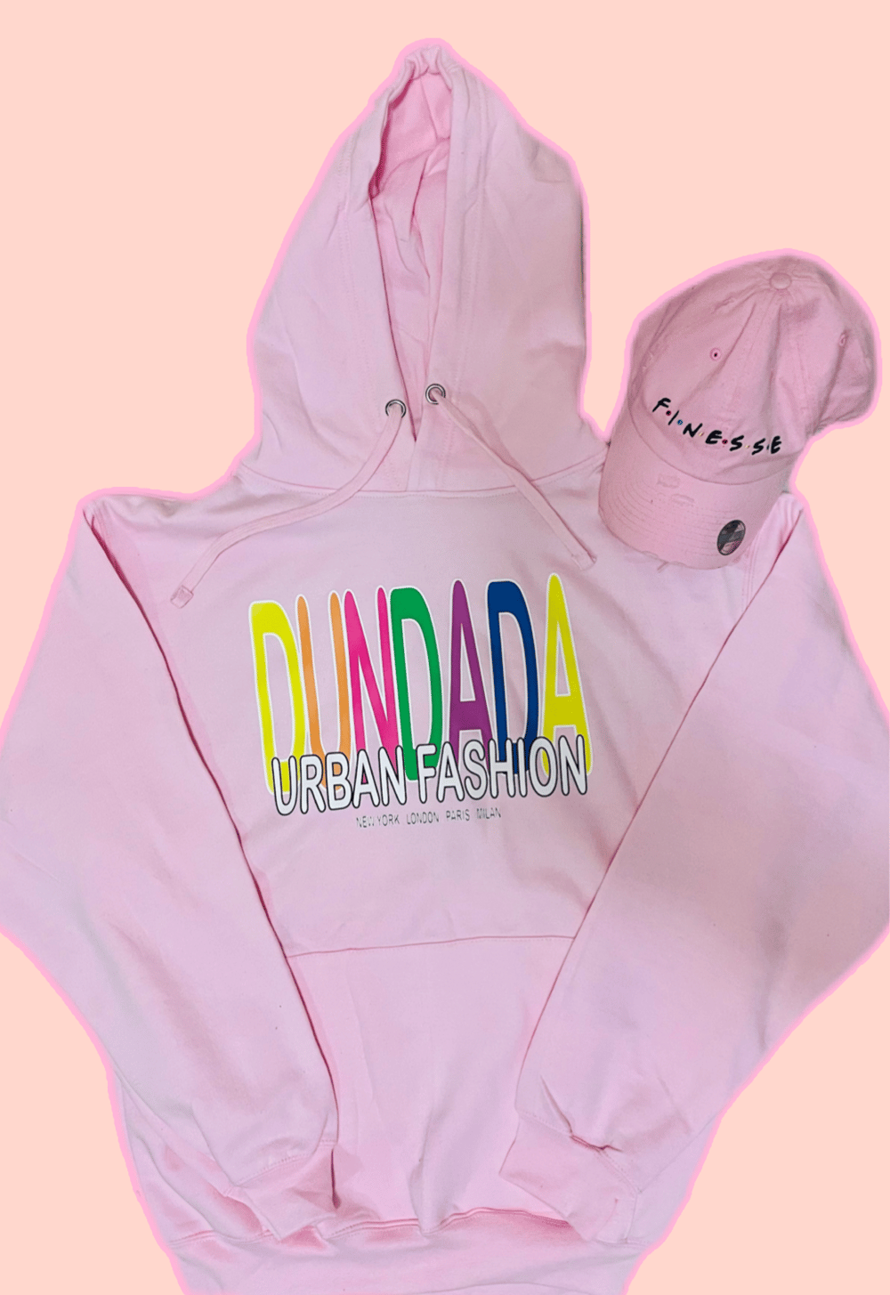 Pink Finesse hoodie - hat not included