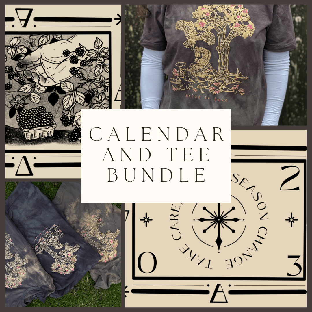 Image of  2023 Calendar and Grief is love Tee Bundle