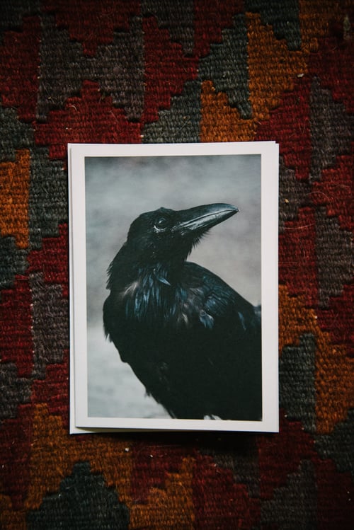 Image of raven greeting card