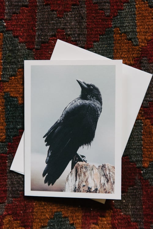 Image of crow greeting card