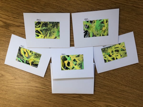 Image of Green and Yellow Handmade Cards