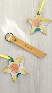 Image 4 of Personalised Hand Stamped Leather Key Rings