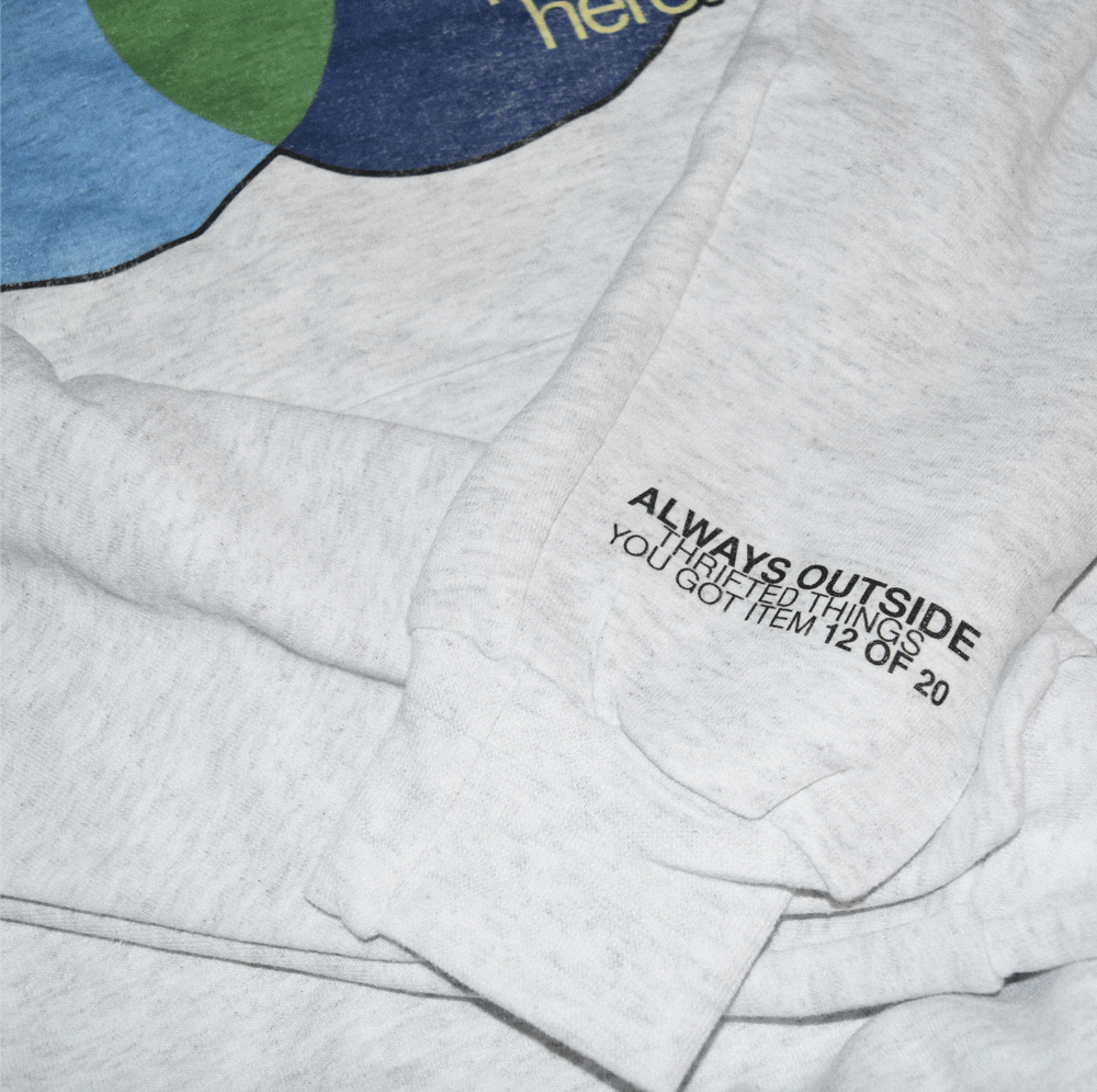 HANDPRINTED "YOU ARE HERE" HOOD
