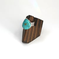 Image 3 of Turquoise Sterling Silver Ring - Size 5.5