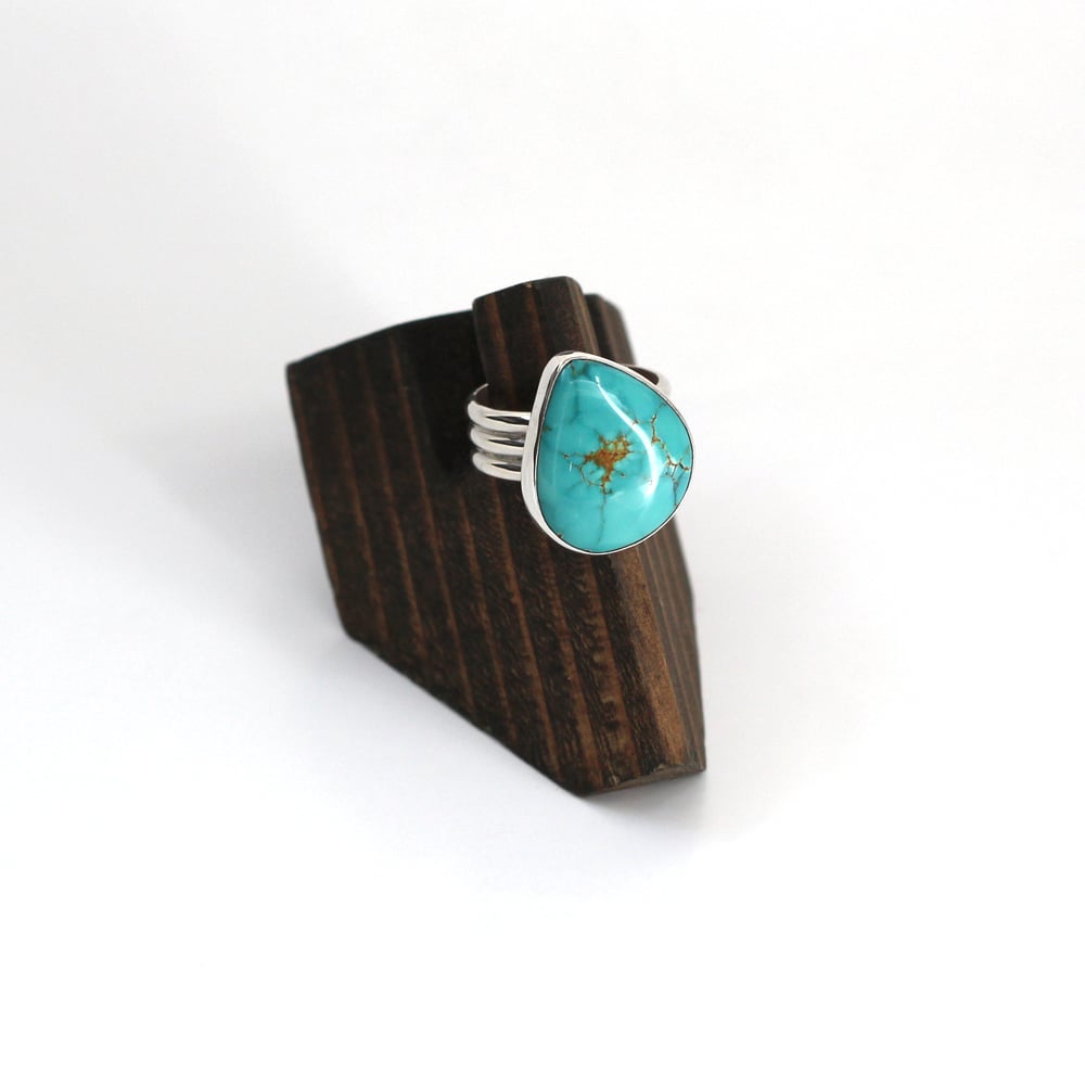 Turquoise Sterling Silver Ring - Size 5.5