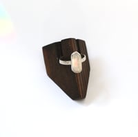 Image 2 of Herkimer Diamond Quartz Sterling Silver Ring - Size 8.5
