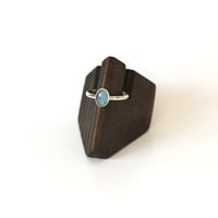 Image 2 of Australian Opal Doublet Sterling Silver Ring - Size 8