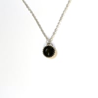 Image 1 of Black Oynx Sterling Silver Necklace
