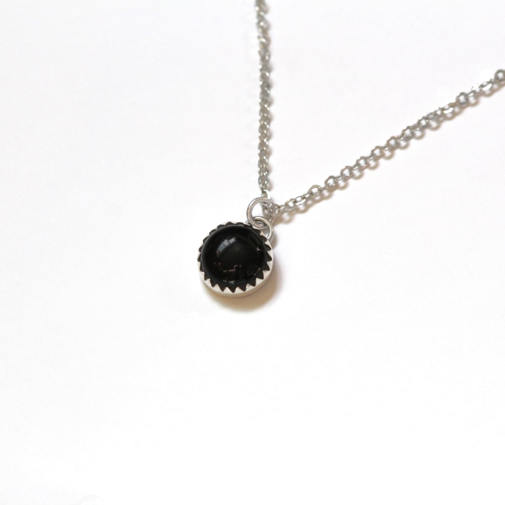 Black Oynx Sterling Silver Necklace