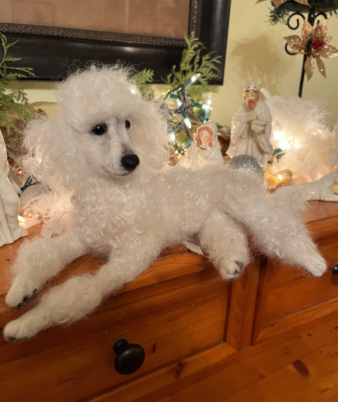 Image of 12" White Poodle 