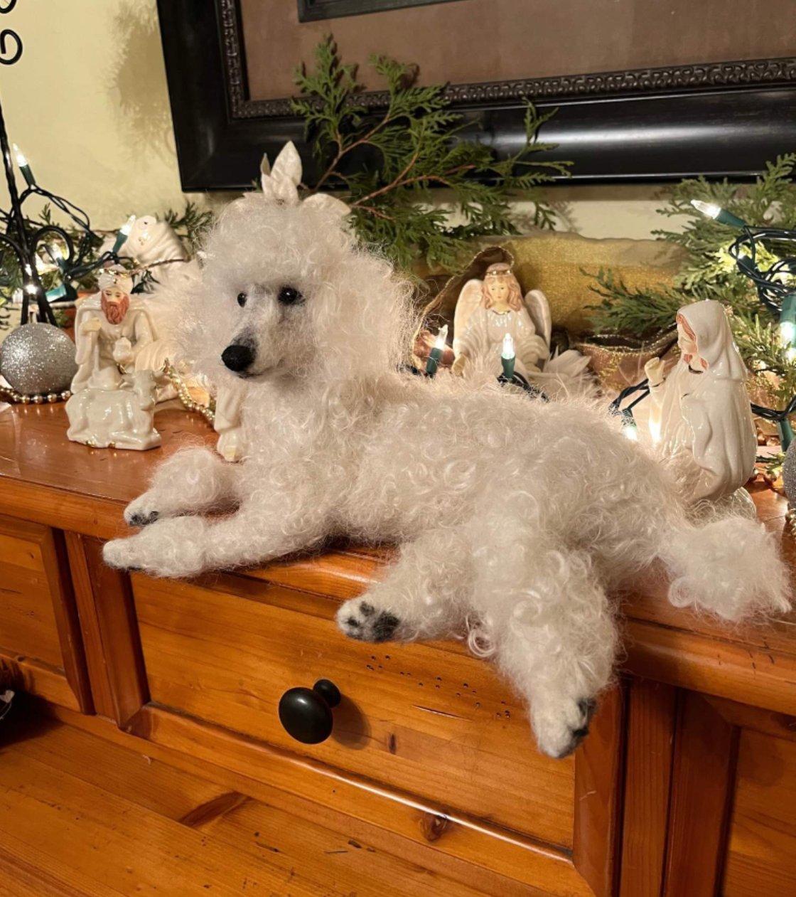Image of 12" White Poodle 