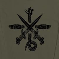 Image 2 of ABSU - CREST OF CYTHRÁUL (BLACK PRINT) GREEN LONG SLEEVE