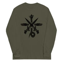 Image 1 of ABSU - CREST OF CYTHRÁUL (BLACK PRINT) GREEN LONG SLEEVE