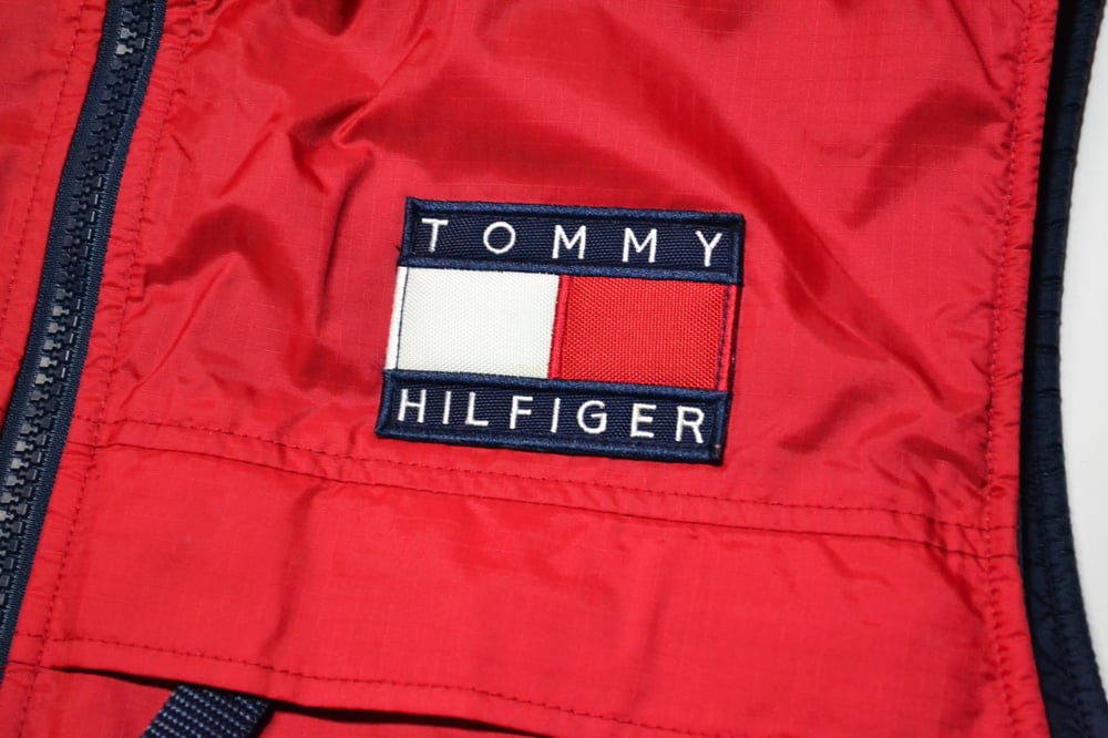 Image of Vintage 1990's Tommy Hilfiger Fleece Lined Sailing Vest Sz.L