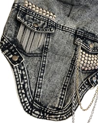 Image 2 of Studs + Chains Acid Wash - L