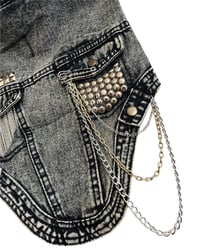 Image 1 of Studs + Chains Acid Wash - L