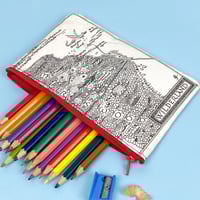Image 1 of Mirkwood Map, Hobbit Book Page Pencil Case 