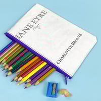 Image 1 of Jane Eyre Book Page Pencil Case, “Reader, I married him..”